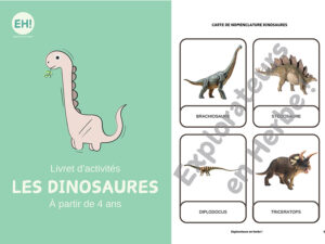 Explorateurs en Herbe - Livret d'activités pour enfants - Dinosaures