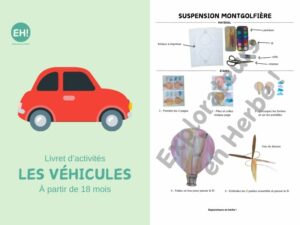 Explorateurs en Herbe - Livret d'activités - LES VÉHICULES - à partir de 18 mois